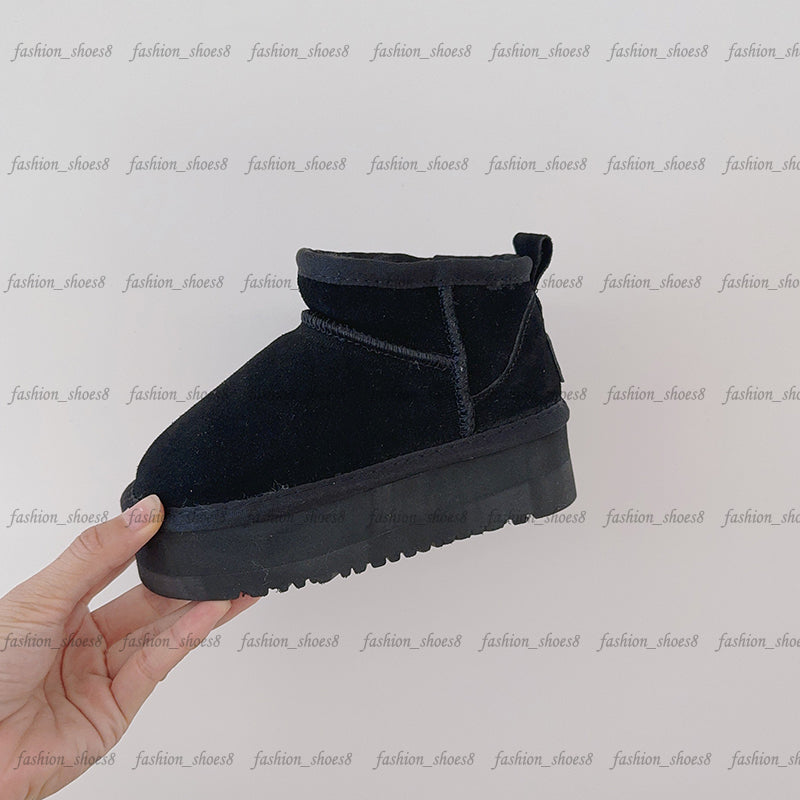 Kids Toddler Boots Tasman Slippers Tazz Children Snow Boot Winter Baby Shoes Ultra Mini Platform Booties Warm Low-Top Mules Size 24-35