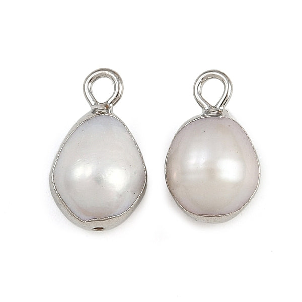Natürliche Perlen-Tropfen-Charms