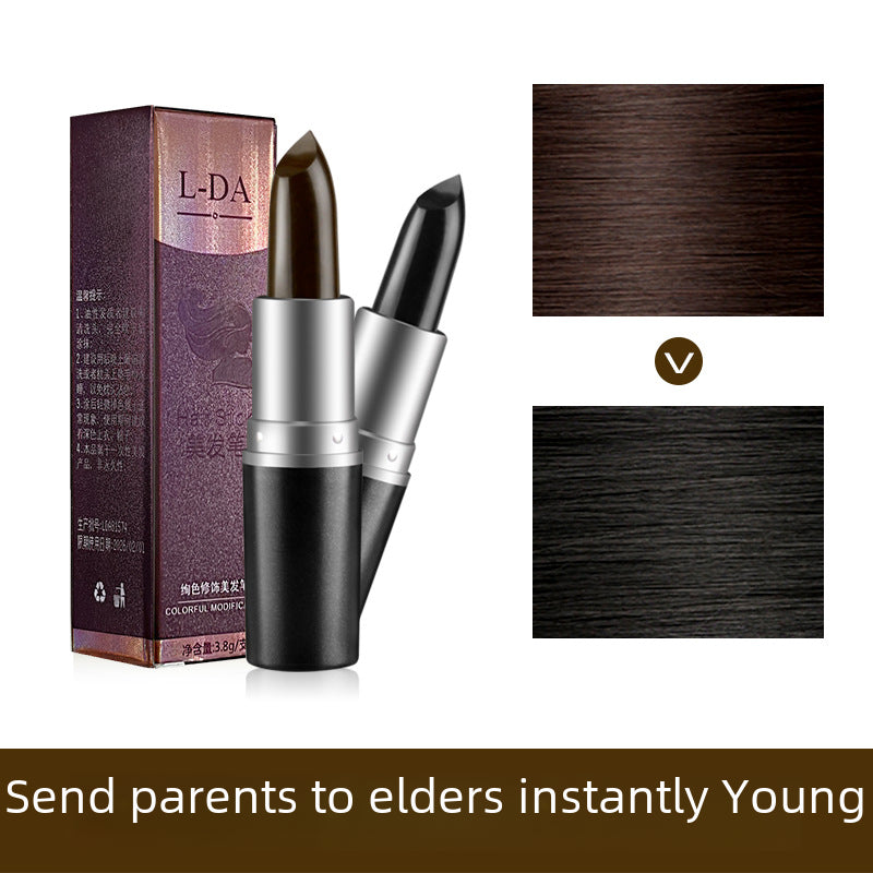 L-DA Liangda Disposable Temporary Hair Dyeing Stick Lipstick Hair Dye Pen Beauty Pen Stick Covering White Hair Dye Cream