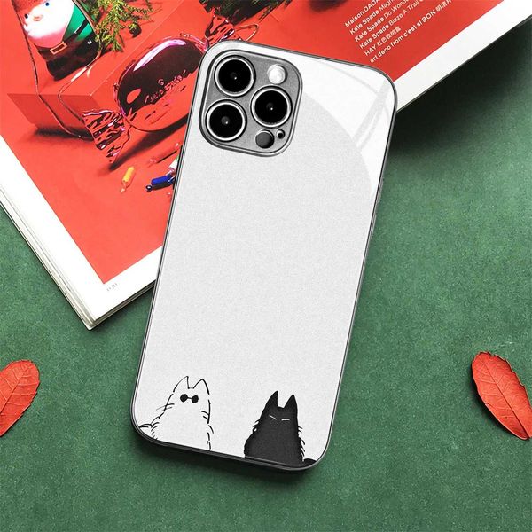 New Arrival Geto and Gojo Anime Soft Silicone Glass Manga Phone Case Suitable for iPhone 16 15 11 Pro Max 12 13 Mini 7 8 15 16 Plus Xr Xs Z2