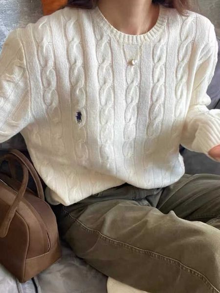 Womens Knits Tees Winter New Long Sleeve Vintage Twist Knitted Sweater Women Pink Grey Black Baggy Knitwear Pullover Jumper Female Clothing