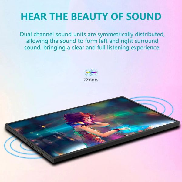 Bimawen 18.5inch 100Hz Portable Monitor 1080 Large FHD IPS Screen HDR Gaming Display W-VESATravel Second Monitor for PC Xbox PS5