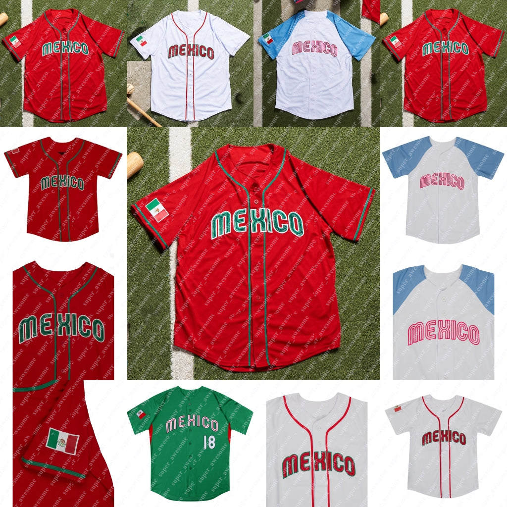 2023 Mexico Baseball Jersey Julio Urias Austin Barnes Joey Meneses Randy Arozarena Rowdy Tellez Patrick Sandoval Adrian Martinez Jose Urquidy Alex V