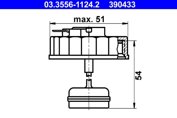 Sealing Cap, brake fluid reservoir ATE 03.3556-1124.2