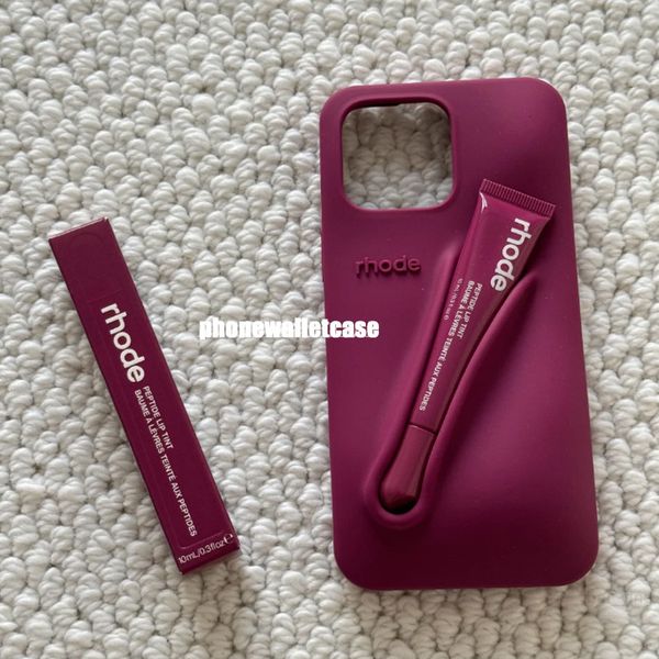 lip With gloss rhode phone case For iPhone 16 Pro Max case 16 15 Plus 14 Pro 13 12 Designer Fashion iphone case Lip Gloss Lipstick Lip Balm