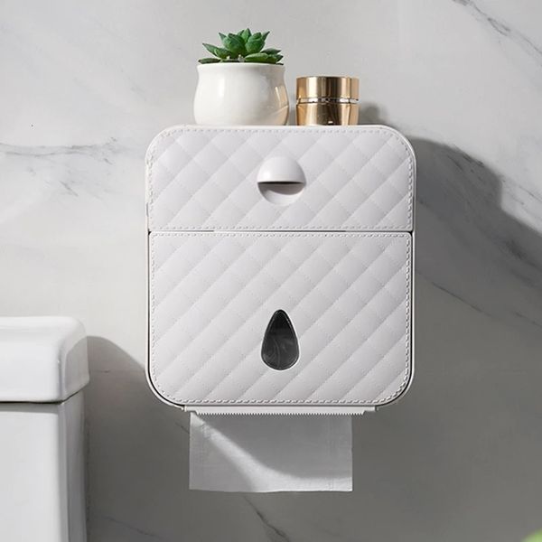 Toilet Paper Holders Toilet Roll Holder Waterproof Paper Towel Holder Wall Mounted Wc Roll Paper Stand Case Tube Storage Box Bathroom Access