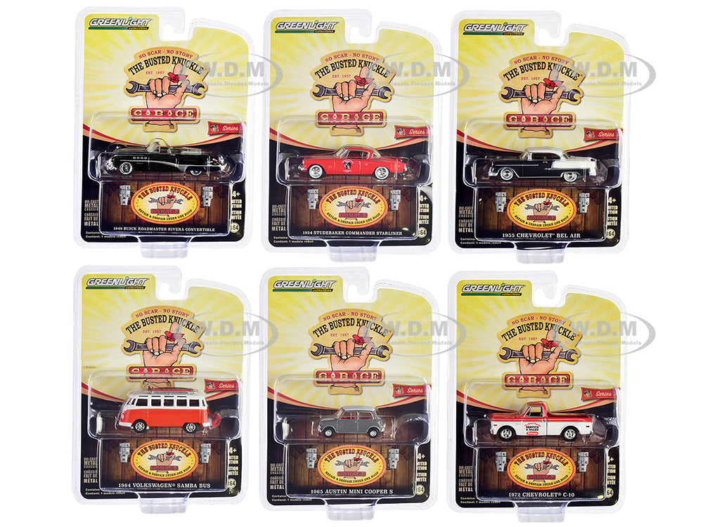 "Busted Knuckle Garage" Series 2 6 piece Set 164 Diecast Model Cars by Greenlight