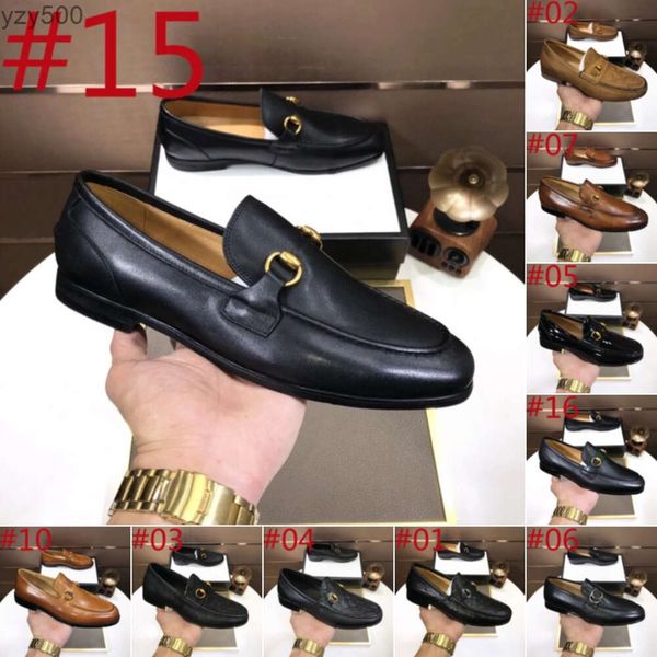 Luxurious Designer Men Dress guccie gg guccy guccis Shoes Genuine Leather Black brown Moccasins Business Handmade Shoe G Formal Party Office