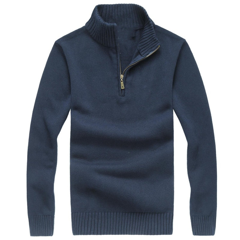 Mens Designer Sweater Fleece Shirts Thick Half Zipper High Neck Warm Pullover Slim Knit Knitting Jumpers Cotton Small Horse Sweatshirt M-2xl