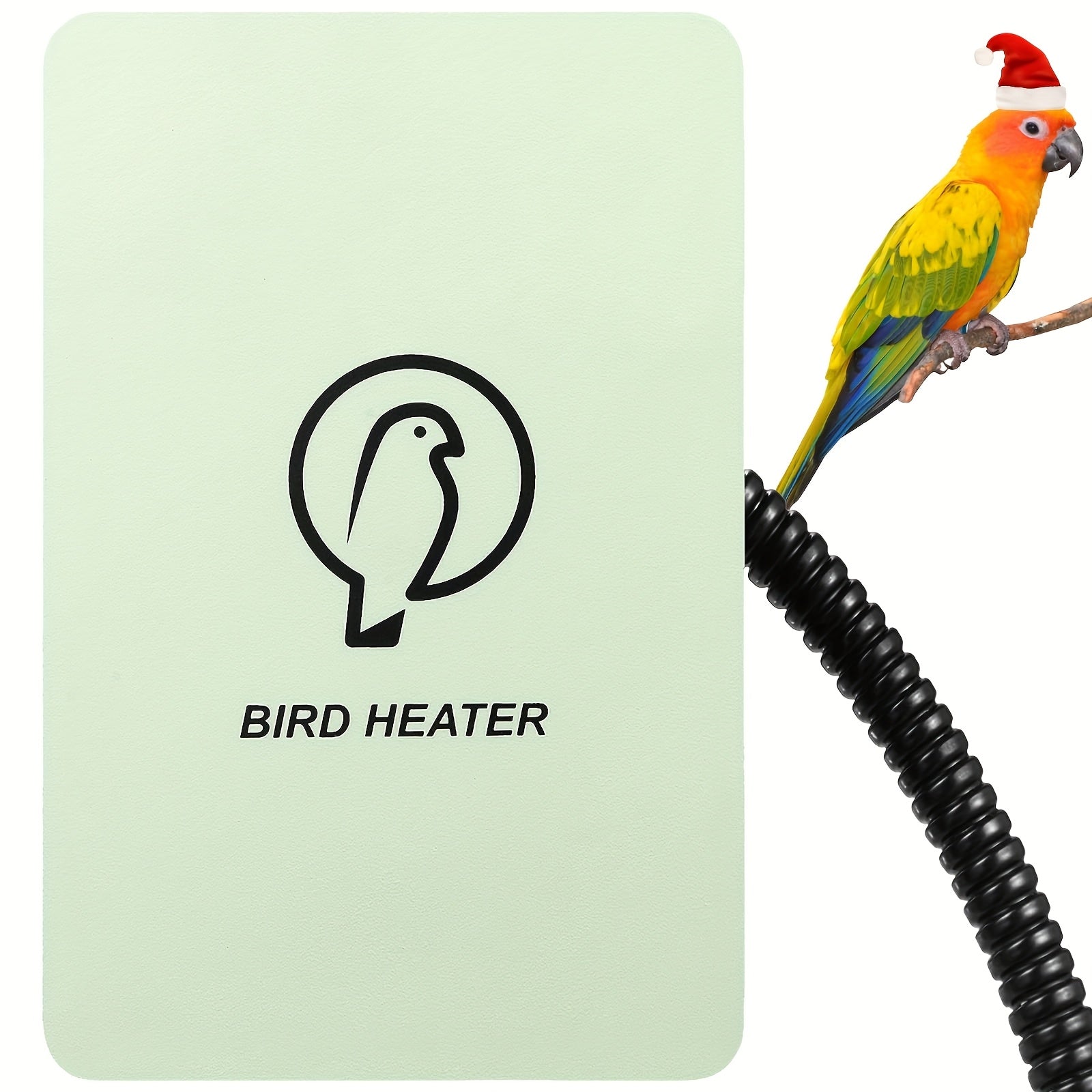 TEMU 10w Bird Cage Heater For Parakeets, Chickens & Parrots By Roosteratoo – Exotic Warming Panel (3.7"x5.7"), Winter Gift For Pet Birds