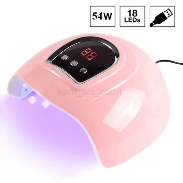 Portable 54W Nail Dryer Machine UV LED Lamp 30-60-90s Timer USB Cable Home Use Nail UV Gel Varnish Dryer LED Nail Lamp ToolM240729