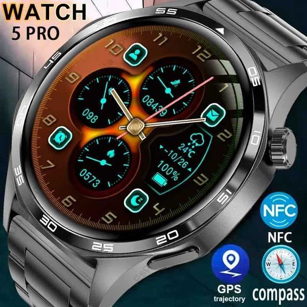 Smartwatch New GPS Sport Smart Watch Men Women Health Monitor 1.53 AMOLED Sn Compass NFC IP67 Waterproof BT Call SmartWatch For Z241026
