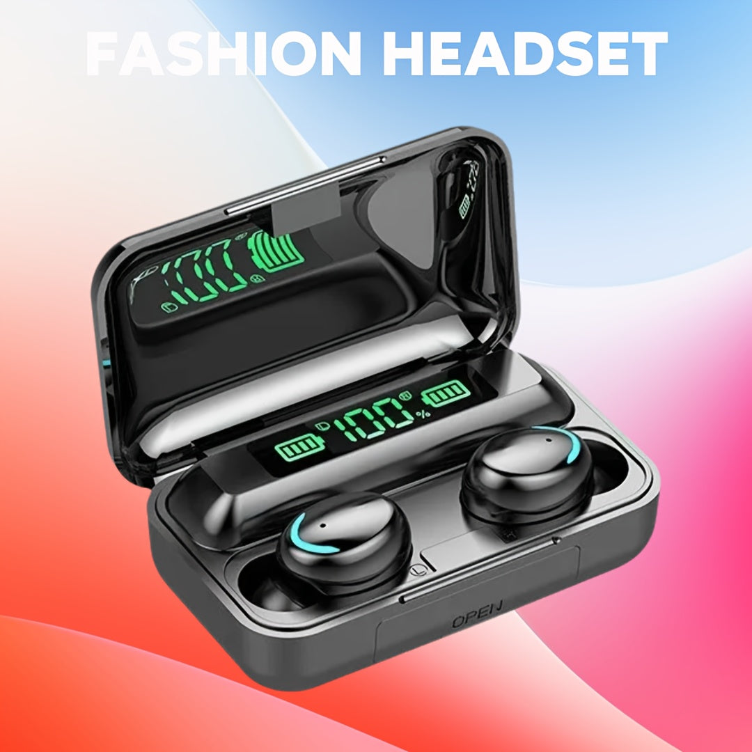 TEMU Wireless Earbuds With Digital Display, Hifi Hd , Noise Reduction Calling, Wireless Gaming Headphones For Everyday Use, In-ear Style, Sports