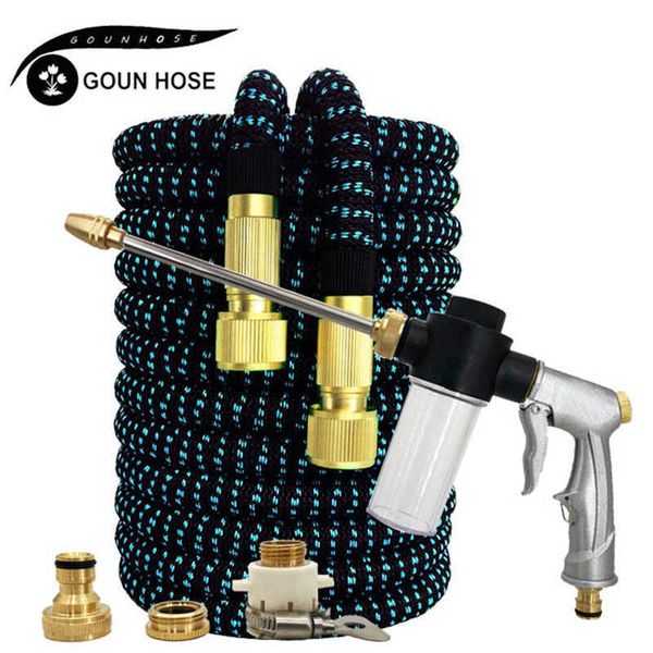Other Garden Supplies Garden Hose Set with Expandable Water Injector Magic Garden Hose Sprayer Hose High Pressure Watering Hose Car Wash Gun