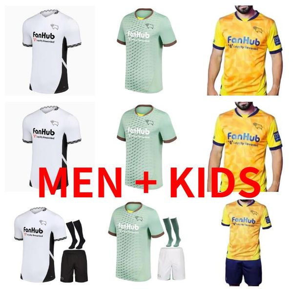 Derby 24 25 County ROONEY soccer jerseys 2024 2025 SIBLEY CASHIN NYAMBE NELSON ELDER FORNAH BARKHUIZEN home football shirts Men kids kit