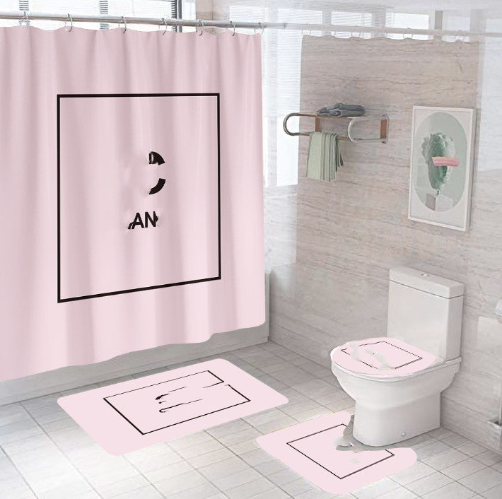 Europe Mat Set Shower Curtain for Bathroom Cover Toilet Seat Anti Slip Soft Carpet for Bathroom Mat Set Wholesale