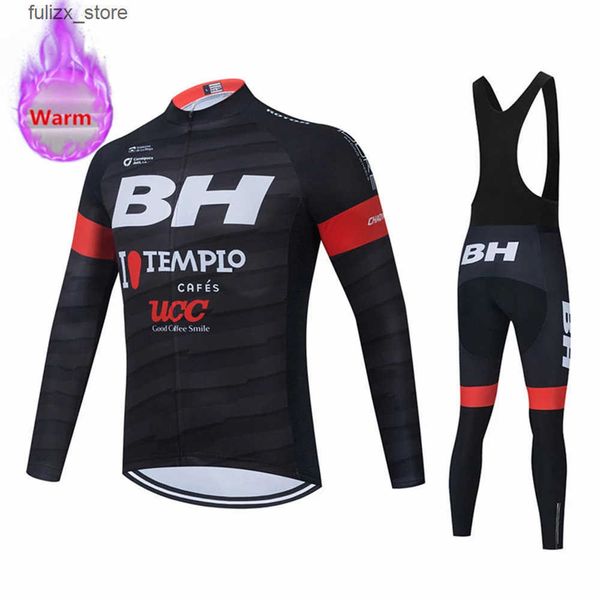 Cycling Jersey Sets Warm 2022 Winter Hot Wool Bicycle Shirt Set Mens Outdoor Cycling BH Ropa Ciclismo Hoodie Pants Set Bicycle Clothing Bicy
