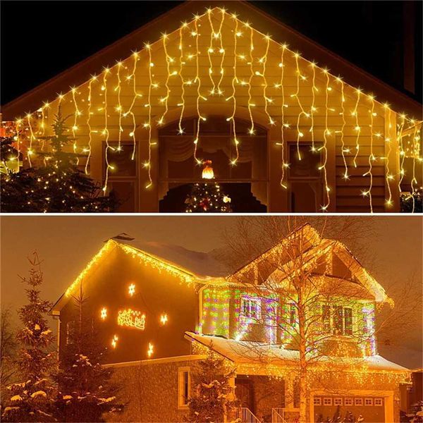 Connector 4M x 0.4M 0.5M 0.6M LED curtain icicle string light LED fairy light LED Christmas light Y240927