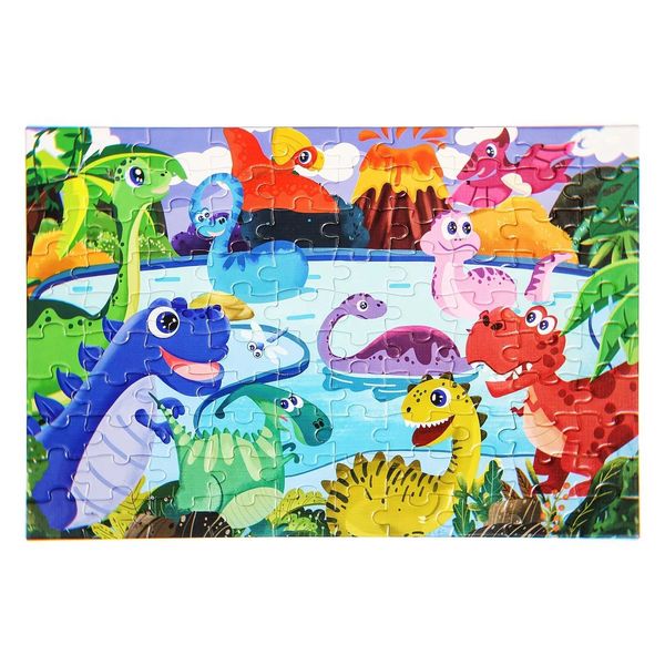 Puzzles for Kids Ages 4-8 Kids Puzzles 100 Piece Big Dinosaur Floor Jigsaw Puzzle for Kids Children Educational Puzzles Toys foC250120