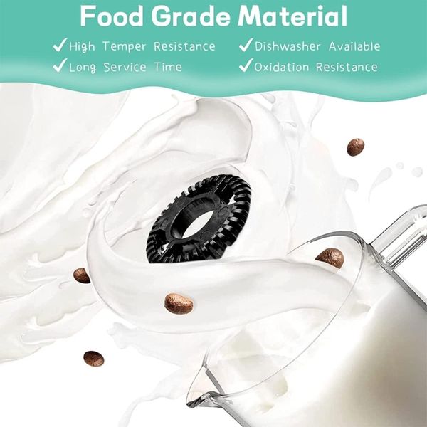 Black Milk Whisk Coffee Maker Attachments Milk Whisk Replacement Milk Frother Whisk Plastic Material for Coffee Drop shipping