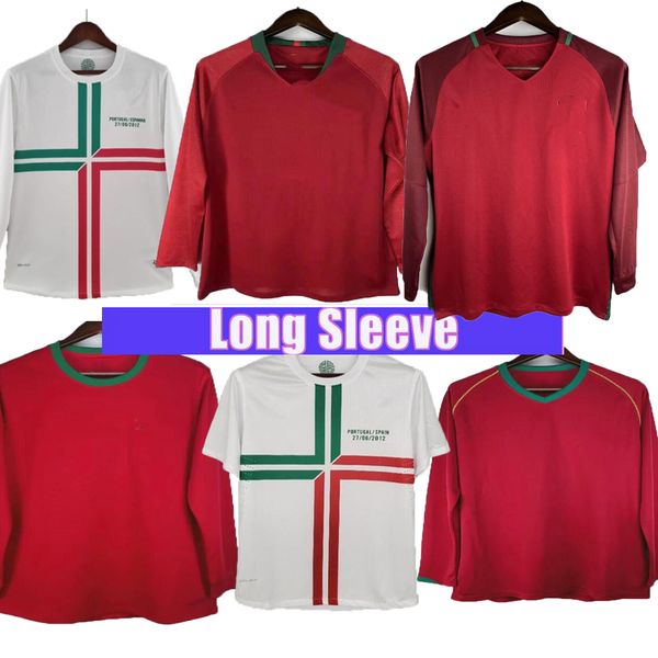 Long sleeve Portugal Retro Soccer Jerseys Rui Costa Figo Ronaldo Nani CARVALHO Football Shirts vintage classic Portugal Uniforms 16 2006 201