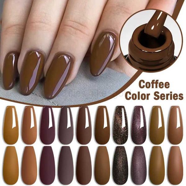Coffee gel nail polish brown earth series semi permanent UV gel chocolate autumn soap nail art gel varnish W240816