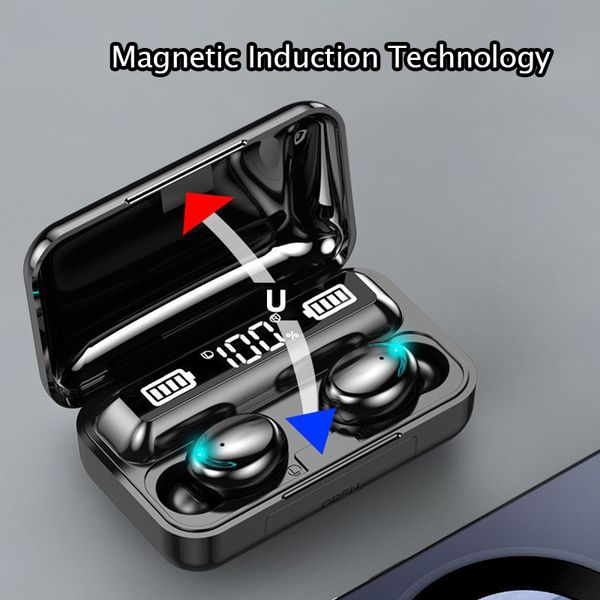 TWS Bluetooth Earphones Wireless Headphones Mic Earbuds HiFi Stereo Sports Waterproof Headsets With Microphone Smart phone ecouteur cuffie E