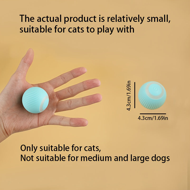TEMU 1pc Intelligent Cat Toy Self-entertainment And Teasing Cat Stick Intelligent Rolling Ball Automatic Teasing Cat Ball Cat Electric Toy
