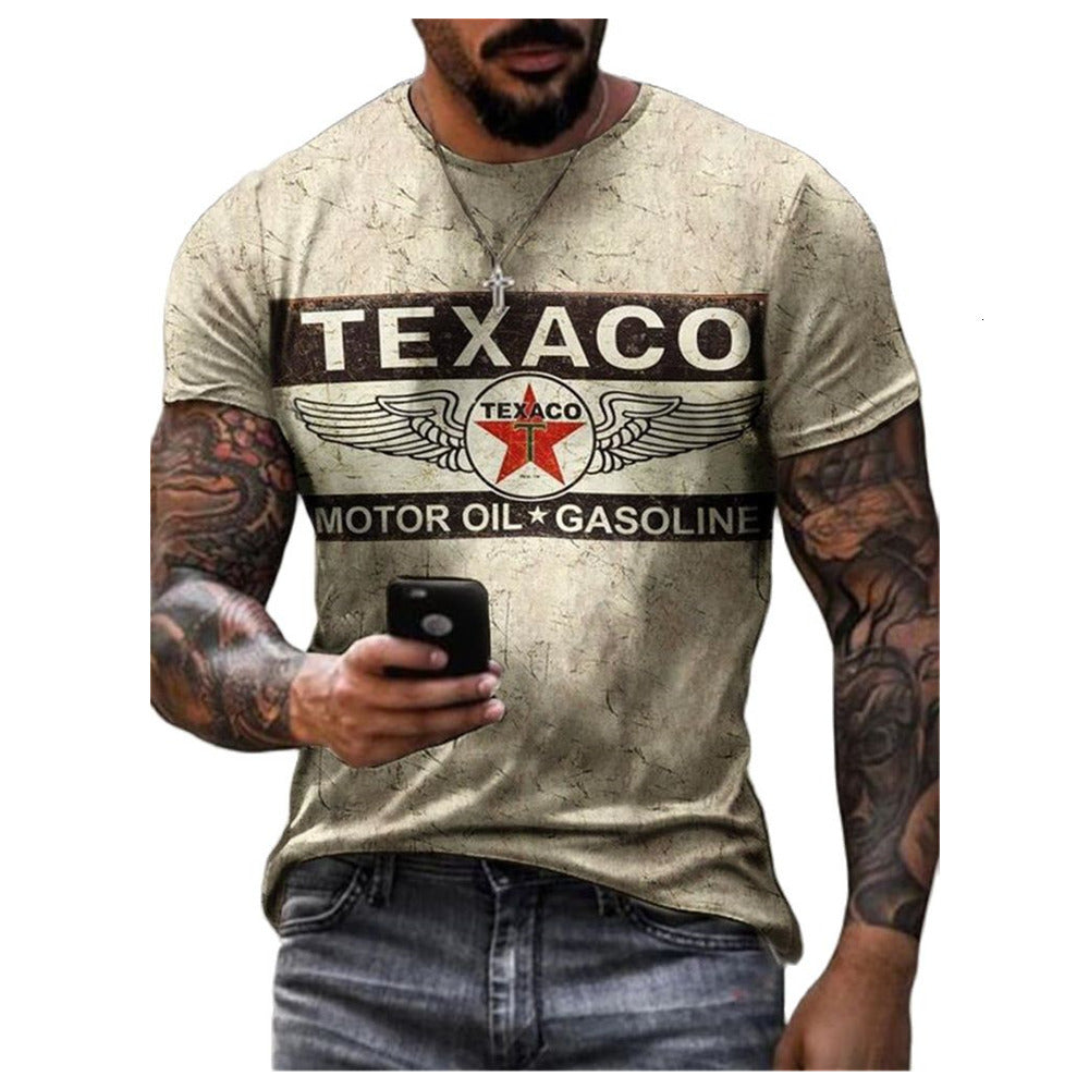 Mens TShirts Summer Oversized gulf castrol Vintage Streetwear Casual Sportswear Tshirt for Men Clothing texaco Top 230404