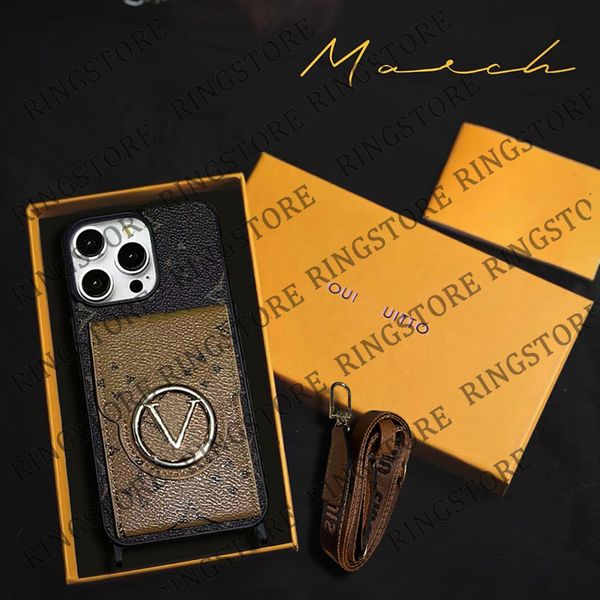 Beautiful Phone Case iPhone 16 15 14 Pro Max Luxury Leather Crossbody Mirror Wallet Card Holder Purse 18 17 16 15promax 14promax 15pro 14pro