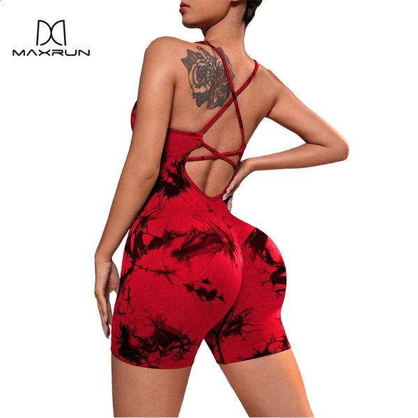 Maxrunpro feminino sem costura TIEDYED YOGA SUMSUS SPORTS ELÁSTICA ELÁSTICA HIPLIFTING BELAGEM BELE GYM RUNDSUS