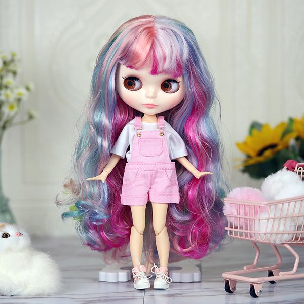 Dolls ICY DBS Blyth Doll 16 Anime Doll Combination Body White Skin Glossy Special Combination with Clothes Shoes and Hands 30cm BJD Toy 2305