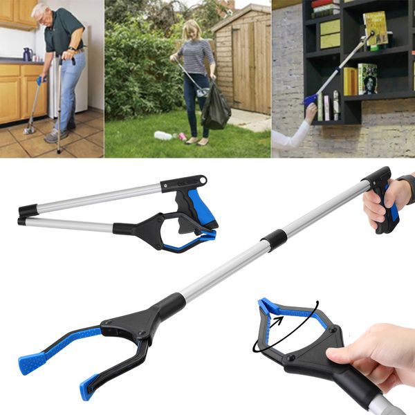 Brooms Dustpans Portable Litter Reachers Pickers Pick Up Tools Gripper Extender Foldable Collapsible Garbage Grabber Hand 221202