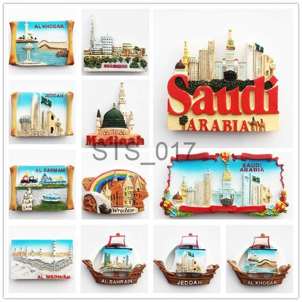 Fridge Magnets Asia Saudi Arabia Tourist Souvenir Crafts Refrigerator Magnets Fridge Magnet Tourist Souvenirs Stickers x0731
