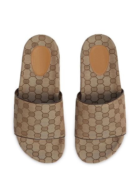 Slippers Canvas Slides Fashion Bags Sport Loafers Pool Rubber with Box and Dust 22ss