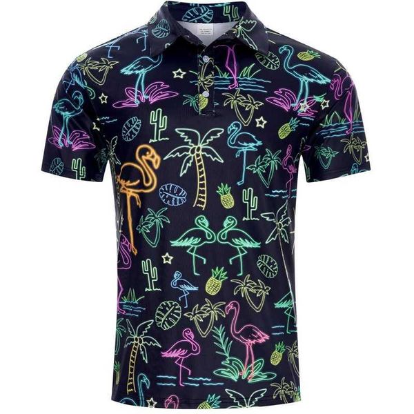 Hawaii Flower Plants 3D Printed Mens shirt Shirt Harajuku Short Sleeve Cool Button Collar T-shirt Womens Clothing X241228