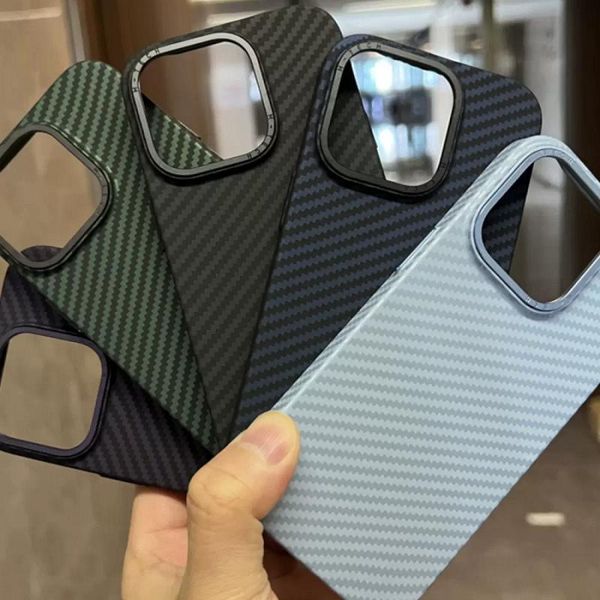 "ELAM CARRO DE TEXTURA DE FIBRA DE CARBONA ELAM para iPhone 13121415 Pro Max Magnetic Absortion Anti -Drop Finish Premium Design - Capa d