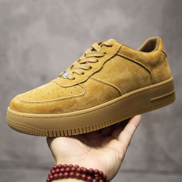 Ddmyoutdoor Thick Soled Fashionable Commuting Casual Board Shoes Spring And Autumn New Youth Workwear Genuine Leather Sports Men S Shoes