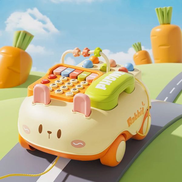Baby Early Education Multifunctional ducational telephone Car Simulation Play and Phone Conversation Baby and Kids Toys 250114