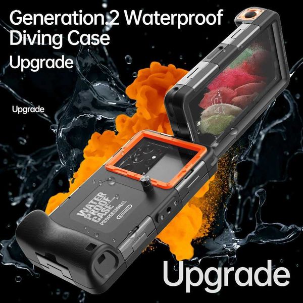 Cell Phone Cases 15M Professional Diving Phone Case For iPhone 15 14 13 12 Pro Max Underwater Taking Waterproof Cases For Samsung S22 S23 Ul