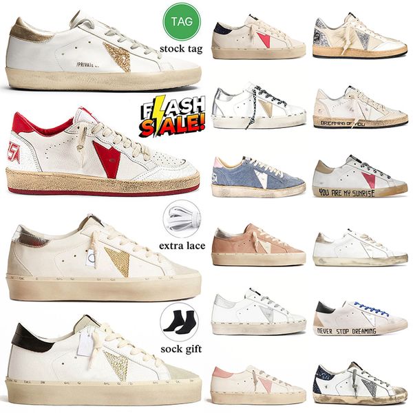 Gold Sneakers Mens Womandr Designer Outdoor Shoes Women Thick Bottom Dirty Star Sneaker Black White Pink Stars Trainers Des Chaussures Luxur