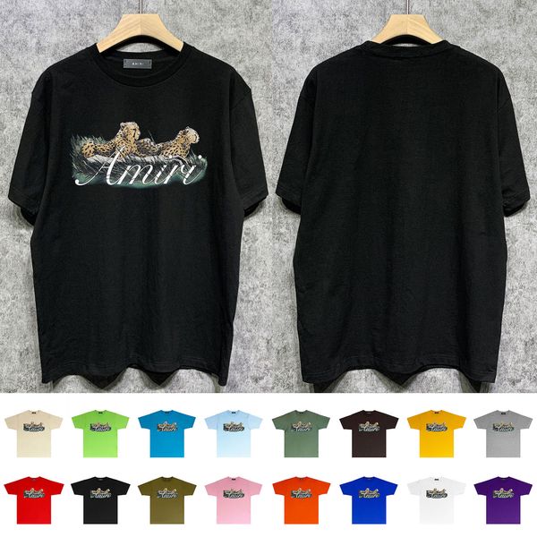 White designer t -shirt mens summer men shirts breathable t-shirt crew neck amiryes tee graphic pirnt cotton short sleeve t shirts for man u
