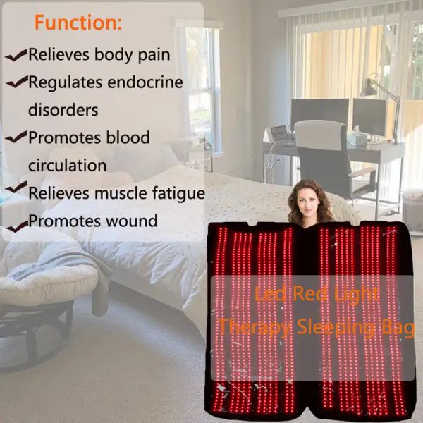 New design Red light therapy sleeping bag home use for full body pain relief Acne Treatment Pigment Removal 1890pcs LED 120W Body Slim Sleep