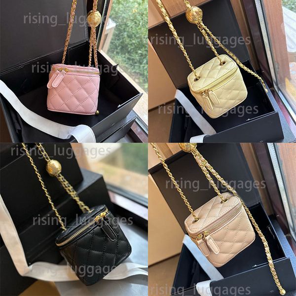 Cases Makeup bag Designer Micro Vanity Bag Mini Cosmetic Bag Crossbody Sheepskin Shoulder Designer Tiny Cosmetic Nano Make Up Bags Coin Purs