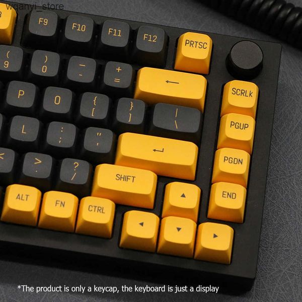 Keyboards 149 key cherry PBT dual lens keyboard used for Mx switch mechanical keyboard dual color injection molded black and yellow keyboard