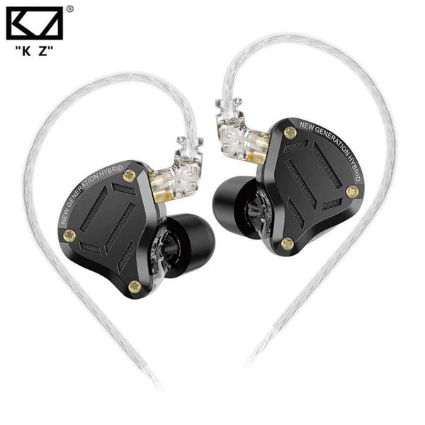 Headsets KZ ZS10 Pro 2 High Performance Dynamic Drive Metal Earphones Noise Elimination High Fidelity Bass Earphones Sports Music Gaming Ear