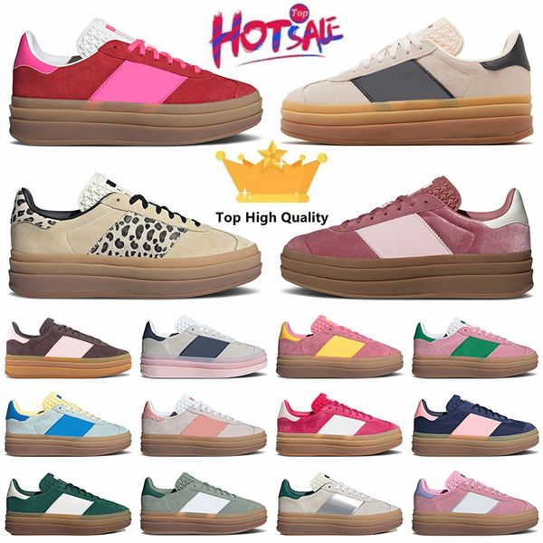 Top Shoes Casual Sapatos Casual Sapates Currenos de Camurcedra Bold Sneakers Creme Creme Colegiado Verde Preto Branco Pink Goma Luxo Luxo Mu