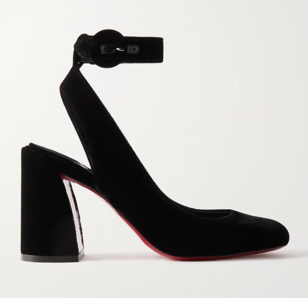 Luxurious lady Designer pump Women black sandal high heeled Miss Sab - Miss Jane slingback leather pumps party wedding dress red heel patent