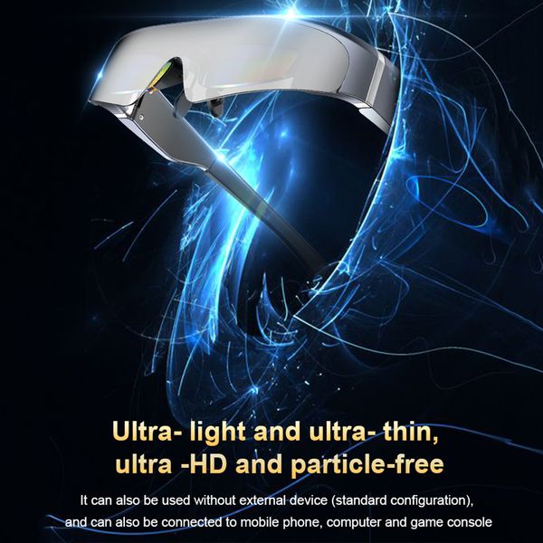 Newest 3D AR Glasses Foldable VR Smart Glasses 200-inch Screen Support 0-500 Myopia OLED Display Home Cinema Game Viewing Devic