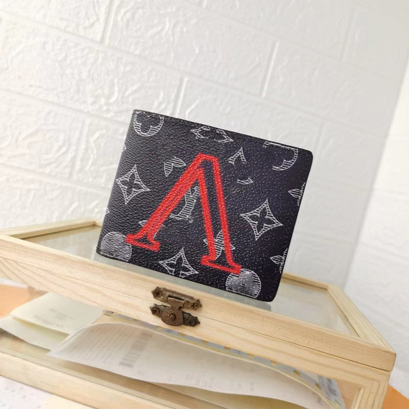 Luxury Leather Purse Wallet reversal Reverse large red logo Fashion Designer mens Wallet Handbag For Men Classic Card Holders Coin Famous Clutch Wal